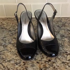 Arturo Chiang Black sling back heels size 7